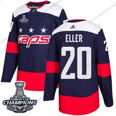 Adidas Muž Washington Capitals #20 Lars Eller Námořnictvo Autentické 2018 Stadium Series Stanley Cup Final Champions Sešitý NHL Dres