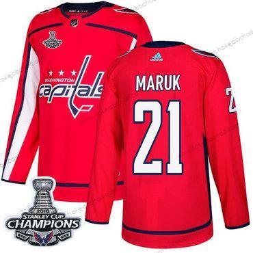 Adidas Muž Washington Capitals #21 Dennis Maruk Červené Domácí Autentické Stanley Cup Final Champions Sešitý NHL Dres