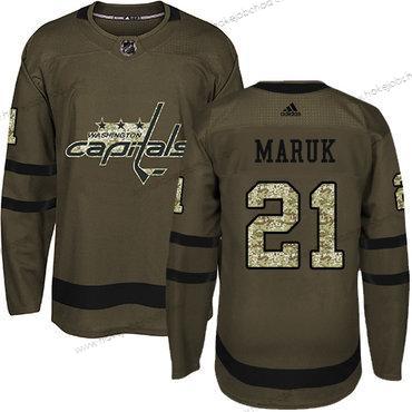 Adidas Muž Washington Capitals #21 Dennis Maruk Zelená Salute to Service Sešitý NHL Dres