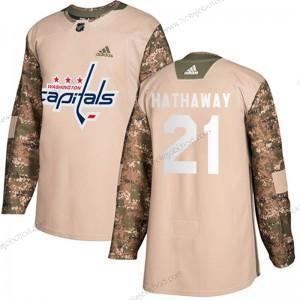 Adidas Muž Washington Capitals #21 Garnet Hathaway Camo Autentické Veterans Day Tréninkový Dres