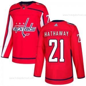 Adidas Muž Washington Capitals #21 Garnet Hathaway Červené Autentické Domácí Dres