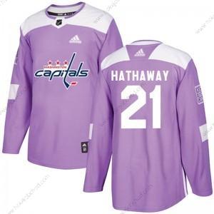 Adidas Muž Washington Capitals #21 Garnet Hathaway Nachový Autentické Bojuje proti rakovině Tréninkový Dres