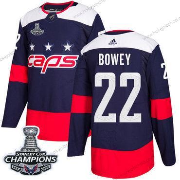 Adidas Muž Washington Capitals #22 Madison Bowey Námořnictvo Autentické 2018 Stadium Series Stanley Cup Final Champions Sešitý NHL Dres