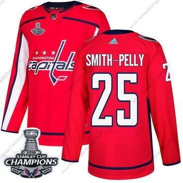 Adidas Muž Washington Capitals #25 Devante Smith-Pelly Červené Domácí Autentické Stanley Cup Final Champions Sešitý NHL Dres