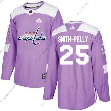 Adidas Muž Washington Capitals #25 Devante Smith-Pelly Nachový Autentické Bojuje proti rakovině Sešitý NHL Dres