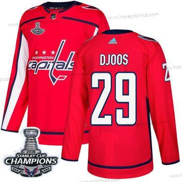 Adidas Muž Washington Capitals #29 Christian Djoos Červené Domácí Autentické Stanley Cup Final Champions Sešitý NHL Dres