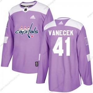 Adidas Muž Washington Capitals #41 Vitek Vanecek Nachový Autentické Bojuje proti rakovině Tréninkový Dres