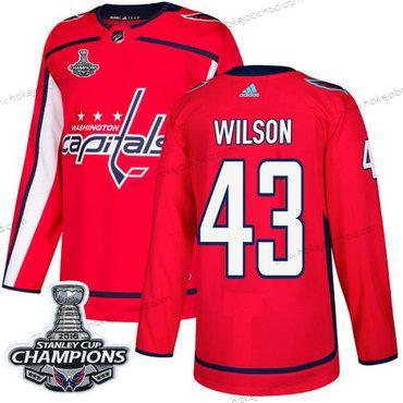 Adidas Muž Washington Capitals #43 Tom Wilson Červené Domácí Autentické Stanley Cup Final Champions Sešitý NHL Dres