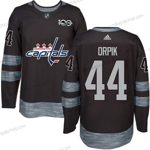 Adidas Muž Washington Capitals #44 Brooks Orpik Černá 100th Výročí Sešitý NHL 2017 Hokejový Dres