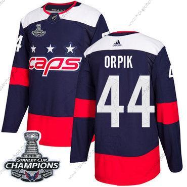 Adidas Muž Washington Capitals #44 Brooks Orpik Námořnictvo Autentické 2018 Stadium Series Stanley Cup Final Champions Sešitý NHL Dres