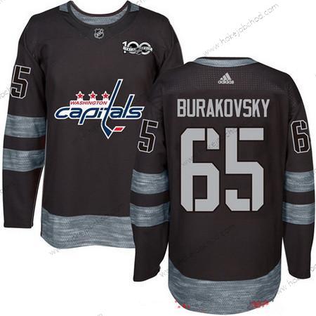 Adidas Muž Washington Capitals #65 Andre Burakovsky Černá 100th Výročí Sešitý NHL 2017 Hokejový Dres