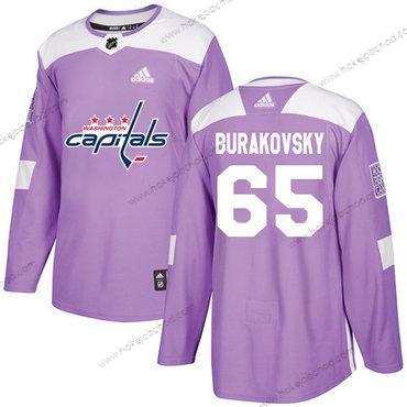 Adidas Muž Washington Capitals #65 Andre Burakovsky Nachový Autentické Bojuje proti rakovině Sešitý NHL Dres