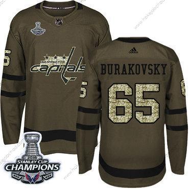 Adidas Muž Washington Capitals #65 Andre Burakovsky Zelená Salute to Service Stanley Cup Final Champions Sešitý NHL Dres