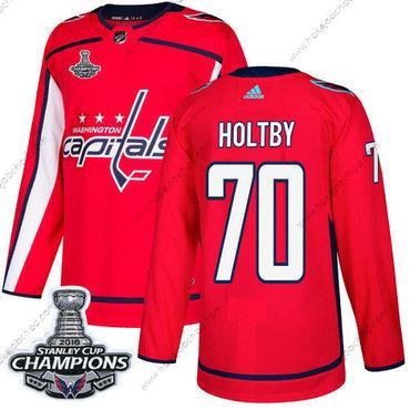 Adidas Muž Washington Capitals #70 Braden Holtby Červené Domácí Autentické Stanley Cup Final Champions Sešitý NHL Dres