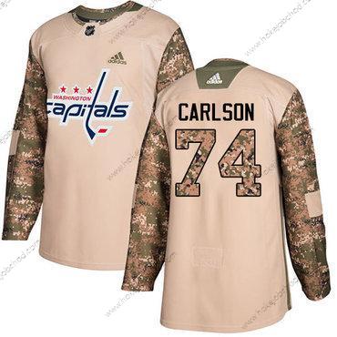 Adidas Muž Washington Capitals #74 John Carlson Camo Autentické 2017 Veterans Day Sešitý NHL Dres