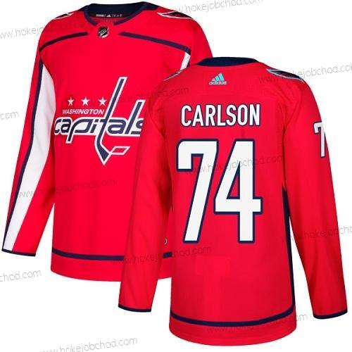 Adidas Muž Washington Capitals #74 John Carlson Červené Domácí Autentické Sešitý NHL Dres