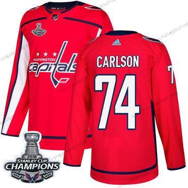 Adidas Muž Washington Capitals #74 John Carlson Červené Domácí Autentické Stanley Cup Final Champions Sešitý NHL Dres