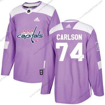 Adidas Muž Washington Capitals #74 John Carlson Nachový Autentické Bojuje proti rakovině Sešitý NHL Dres