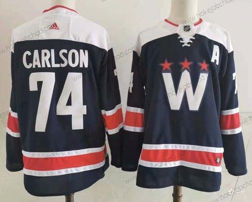 Adidas Muž Washington Capitals #74 John Carlson New Námořnictvo Modrý Sešitý NHL Dres