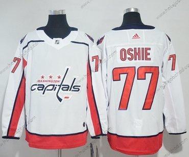 Adidas Muž Washington Capitals #77 T. J. Oshie Bílý Road Autentické Sešitý NHL Dres