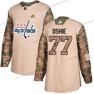 Adidas Muž Washington Capitals #77 T. J. Oshie Camo Autentické 2017 Veterans Day Sešitý NHL Dres