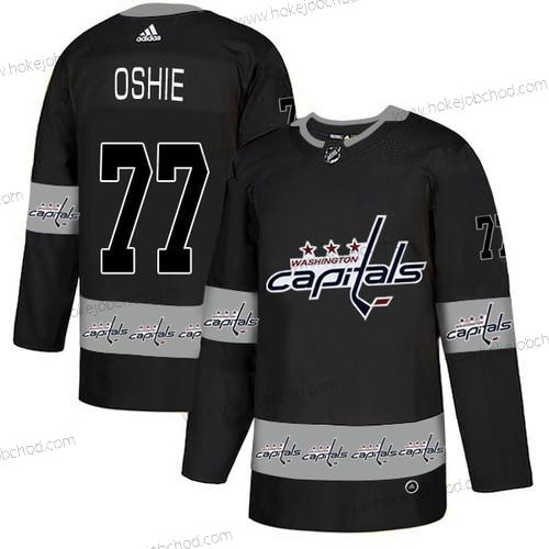 Adidas Muž Washington Capitals #77 T. J. Oshie Černá Tým Logos Dres