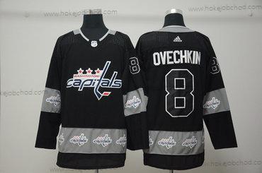 Adidas Muž Washington Capitals #8 Alex Ovechkin Černá Tým Logos Dres