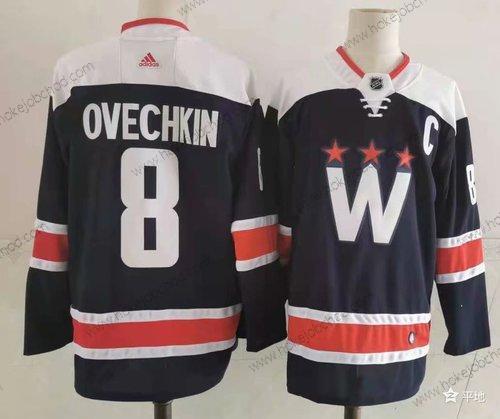 Adidas Muž Washington Capitals #8 Alex Ovechkin New Námořnictvo Modrý Sešitý NHL Dres