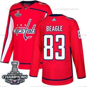 Adidas Muž Washington Capitals #83 Jay Beagle Červené Domácí Autentické Stanley Cup Final Champions Sešitý NHL Dres