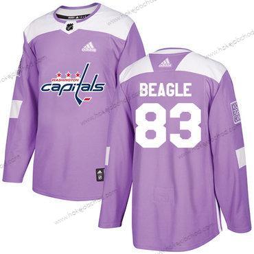 Adidas Muž Washington Capitals #83 Jay Beagle Nachový Autentické Bojuje proti rakovině Sešitý NHL Dres