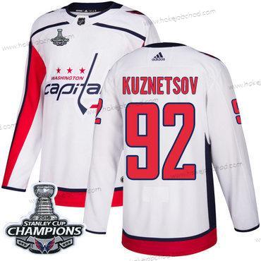 Adidas Muž Washington Capitals #92 Evgeny Kuznetsov Bílý Road Autentické Stanley Cup Final Champions Sešitý NHL Dres