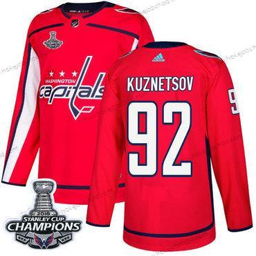 Adidas Muž Washington Capitals #92 Evgeny Kuznetsov Červené Domácí Autentické Stanley Cup Final Champions Sešitý NHL Dres