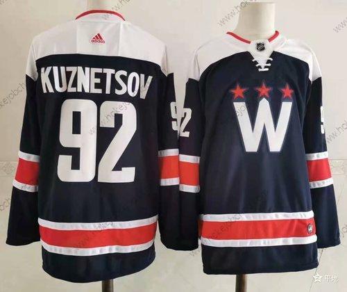 Adidas Muž Washington Capitals #92 Evgeny Kuznetsov New Námořnictvo Modrý Sešitý NHL Dres