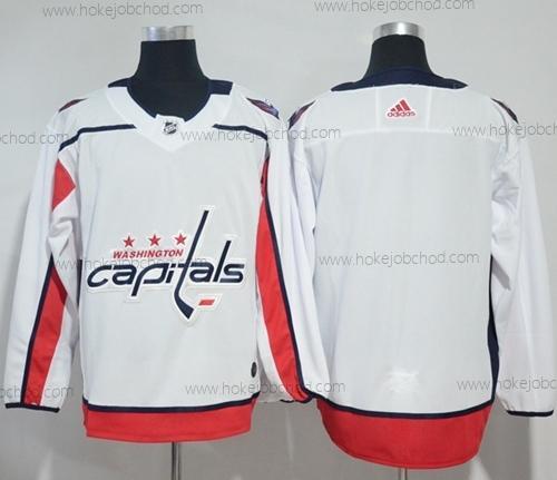 Adidas Muž Washington Capitals Prázdný Bílý Road Autentické Sešitý NHL Dres