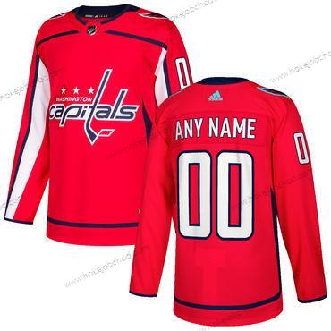 Adidas Muž Washington Capitals Přizpůsobené Červené Sešitý NHL 2017-2018 Hokejový Dres