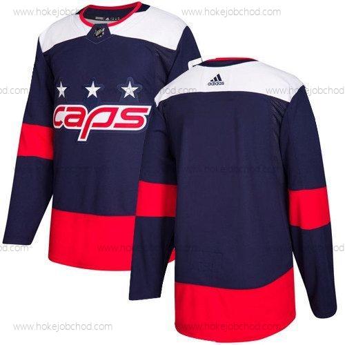 Adidas Muž Washington Capitals Přizpůsobené Prázdný Námořnictvo Autentické 2018 Stadium Series Sešitý NHL Dres