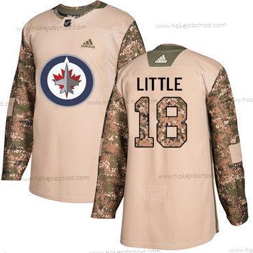 Adidas Muž Winnipeg Jets #18 Bryan Little Camo Autentické 2017 Veterans Day Sešitý NHL Dres