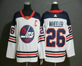 Adidas Muž Winnipeg Jets #26 Blake Wheeler Bílý Breakaway Heritage Sešitý NHL Dres