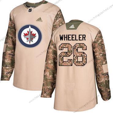 Adidas Muž Winnipeg Jets #26 Blake Wheeler Camo Autentické 2017 Veterans Day Sešitý NHL Dres