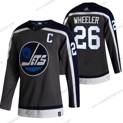 Adidas Muž Winnipeg Jets #26 Blake Wheeler Černá 2020-21 Obrácený Retro Náhradní NHL Dres