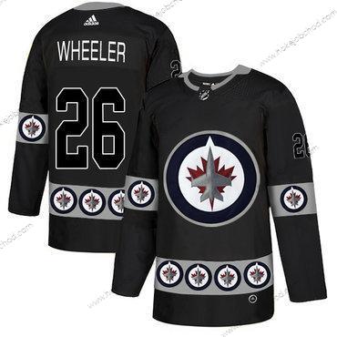 Adidas Muž Winnipeg Jets #26 Blake Wheeler Černá Tým Logos Dres