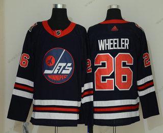 Adidas Muž Winnipeg Jets #26 Blake Wheeler Námořnictvo Modrý 2019 Heritage Klasický Sešitý NHL Dres