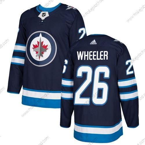 Adidas Muž Winnipeg Jets #26 Blake Wheeler Námořnictvo Modrý Domácí Autentické Sešitý NHL Dres