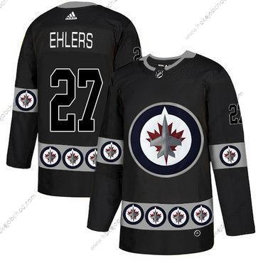 Adidas Muž Winnipeg Jets #27 Nikolaj Ehlers Černá Tým Logos Dres