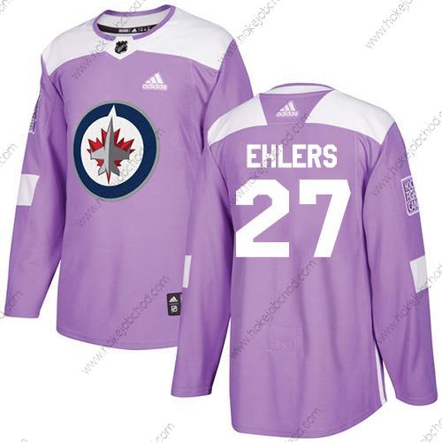 Adidas Muž Winnipeg Jets #27 Nikolaj Ehlers Nachový Autentické Bojuje proti rakovině Sešitý NHL Dres