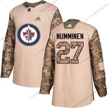 Adidas Muž Winnipeg Jets #27 Teppo Numminen Camo Autentické 2017 Veterans Day Sešitý NHL Dres