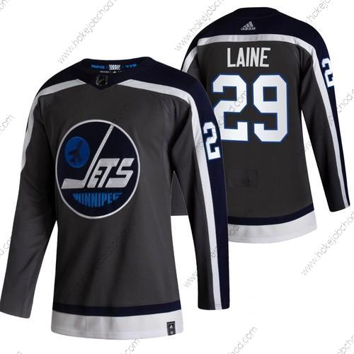 Adidas Muž Winnipeg Jets #29 Patrik Laine Černá 2020-21 Obrácený Retro Náhradní NHL Dres