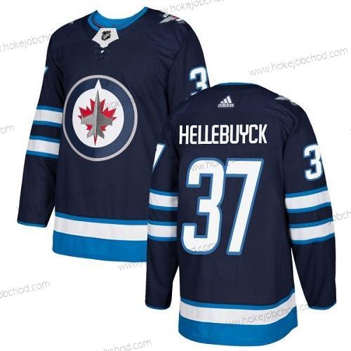 Adidas Muž Winnipeg Jets #37 Connor Hellebuyck Námořnictvo Modrý Domácí Autentické Sešitý NHL Dres