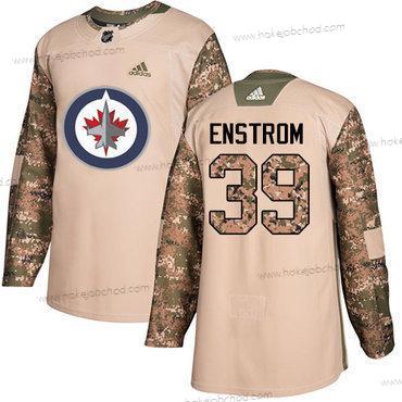 Adidas Muž Winnipeg Jets #39 Tobias Enstrom Camo Autentické 2017 Veterans Day Sešitý NHL Dres