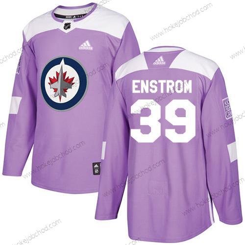 Adidas Muž Winnipeg Jets #39 Tobias Enstrom Nachový Autentické Bojuje proti rakovině Sešitý NHL Dres